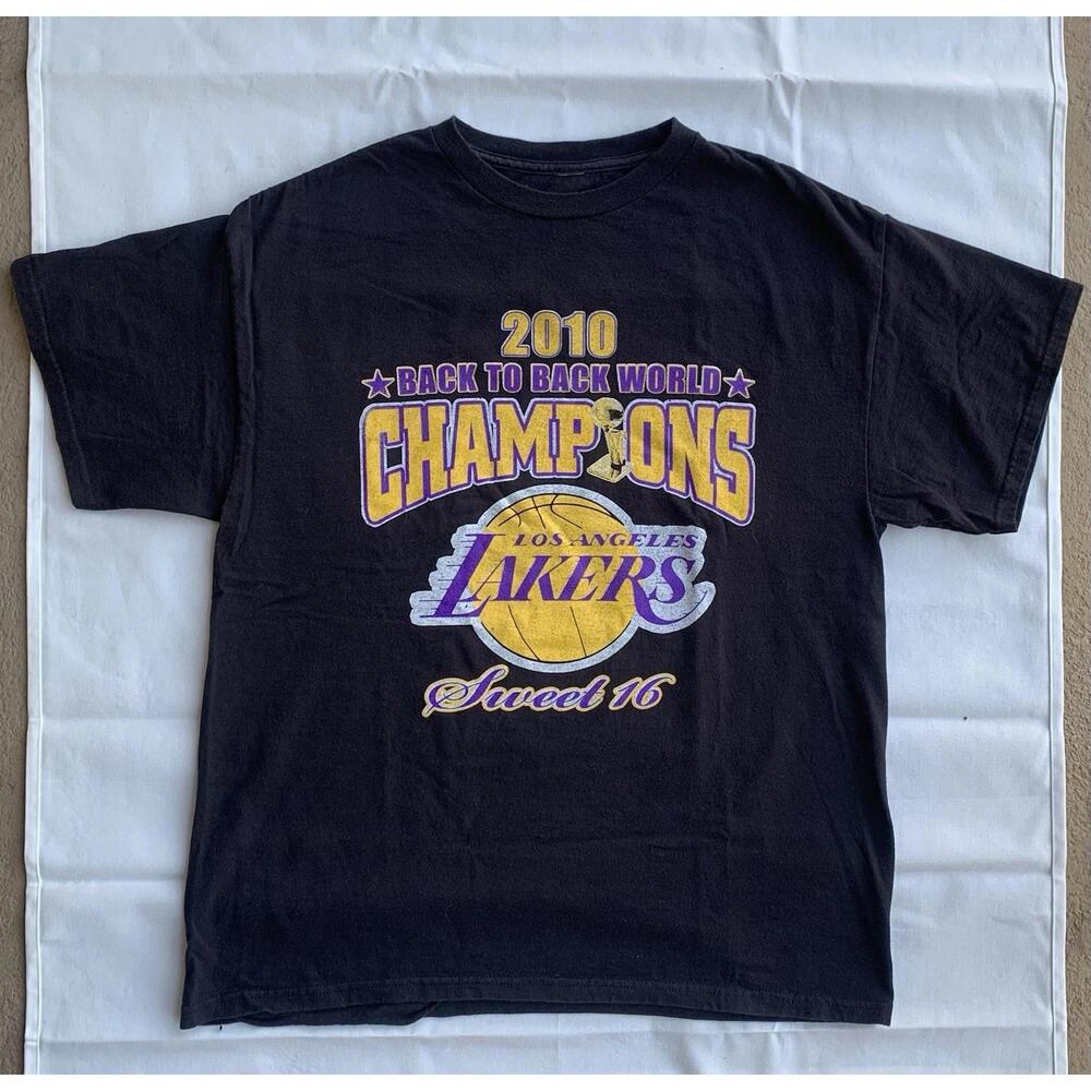 La Lakers 2010 Nba Championship Locker Room T-Shit Sz L Kobe Bryant